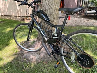 Motorized Bicycle - Black BTWIN Frame with 2-Stroke Gas Engine Kit | Gas Powered Bike
