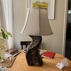 Beautiful Painted Porcelain Vintage Lamp