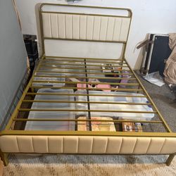 Brand new queen bed frame with LED