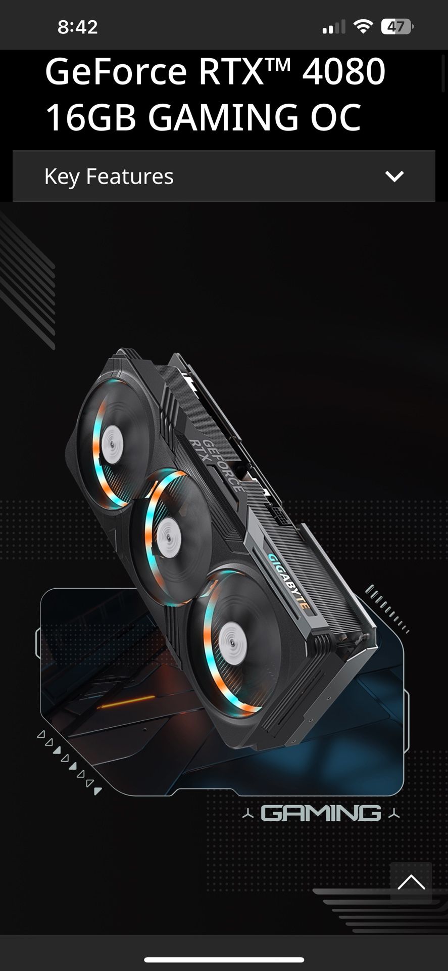 Nvidia RTX 4080 - Gigabyte Gaming OC