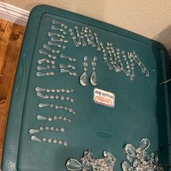 Vintage Christmas crystal ornaments / Decor