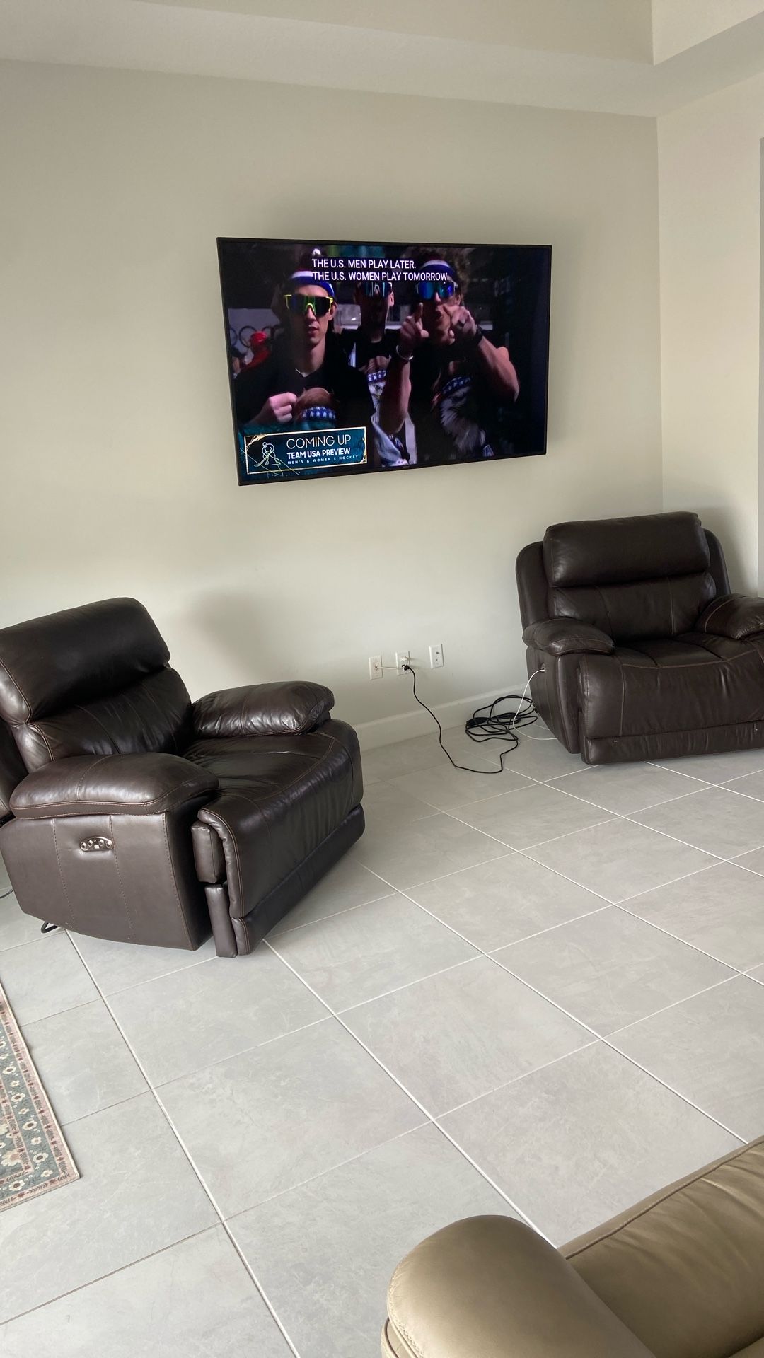 Leather recliner