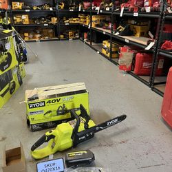 USED Ryobi 40V HP 14 in. Chainsaw Kit ONE 4Ah Battery & Charger RY405100