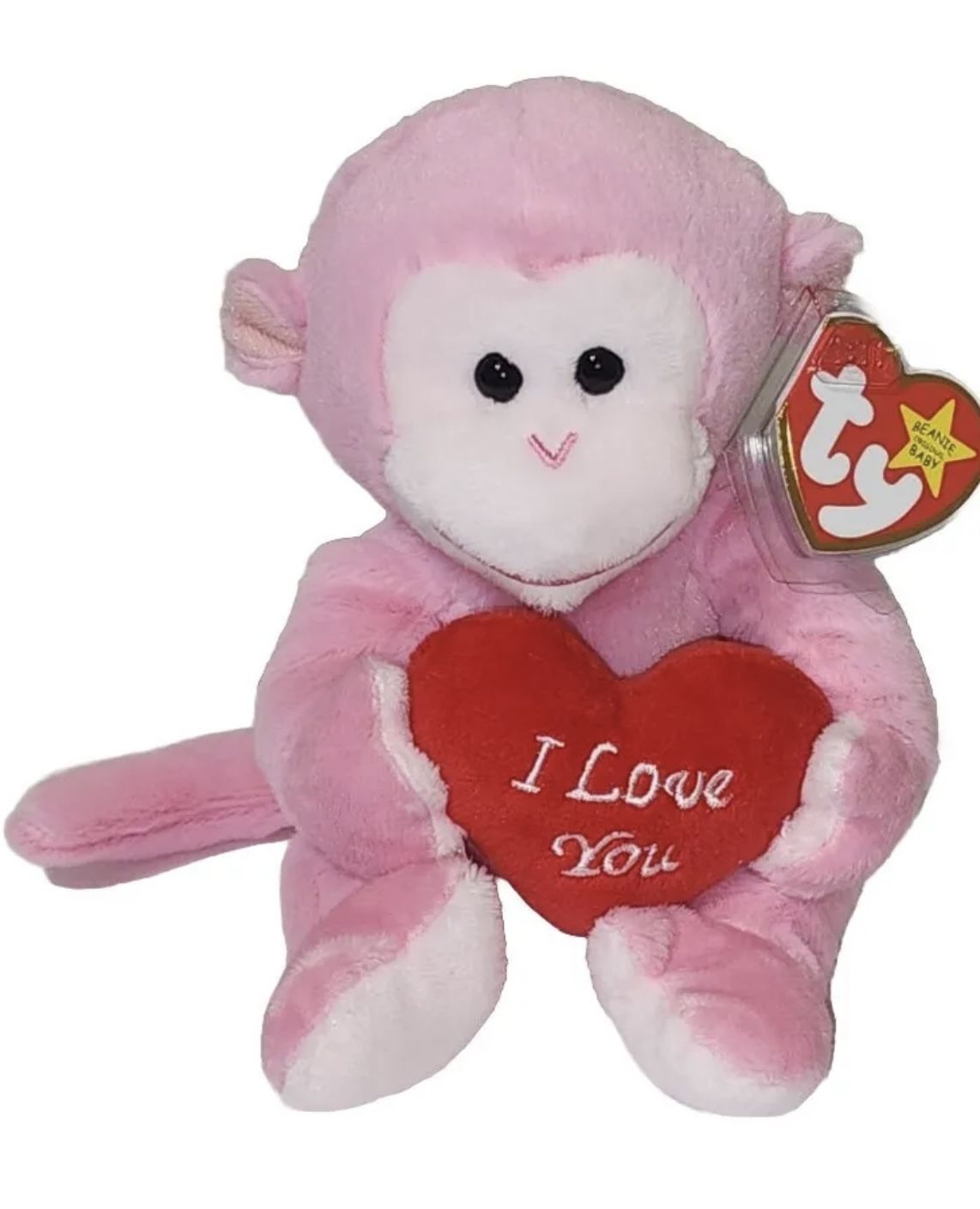 Ty 2024 CHERUB valentine pink Monkey With New Tag/tash