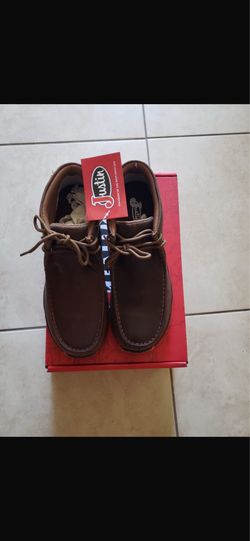 Justin Cappie Brown Water Buffalo Steel Toe Size 10 1/2
