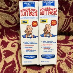 Boudreaux’s Butt Paste Sensitive Skin Formula 4 OZ X 2 *NEW+