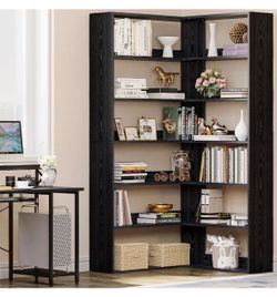 Six tier book shelf