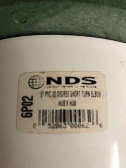 NEW NDS PVC Short Term Elbows with Drain Grids