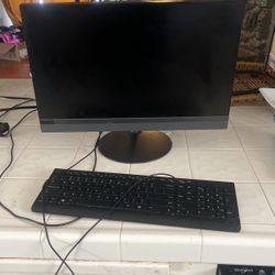 Lenovo Computer With Keyboard & Mouse.