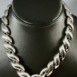 Solid Sterling Silver Necklace 109 Grams