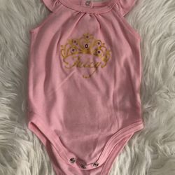 Juicy Couture 3-6M pink & gold onesie/bodysuit