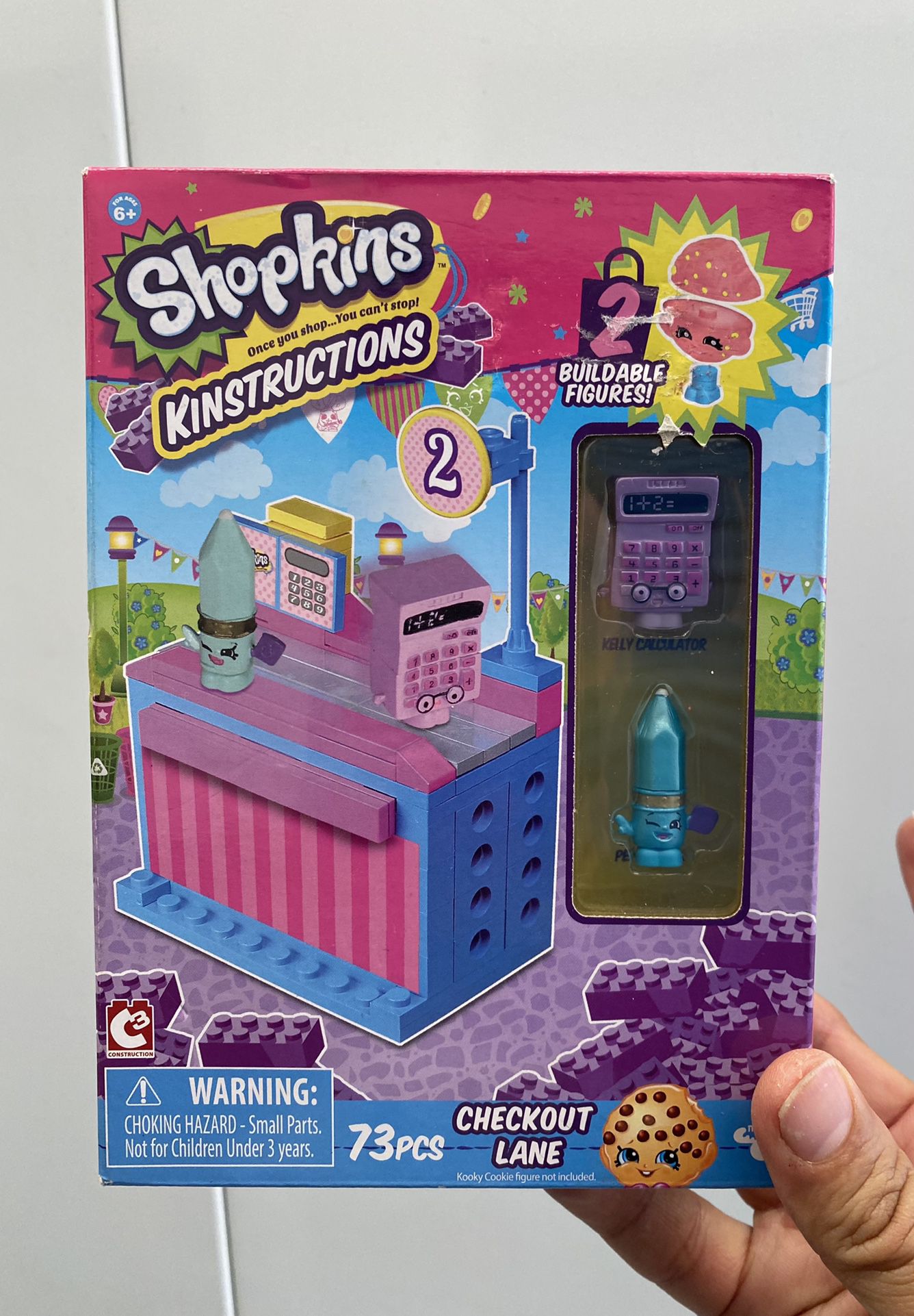 Shopkins kinstructions checkout lane calculater and pencil new in box