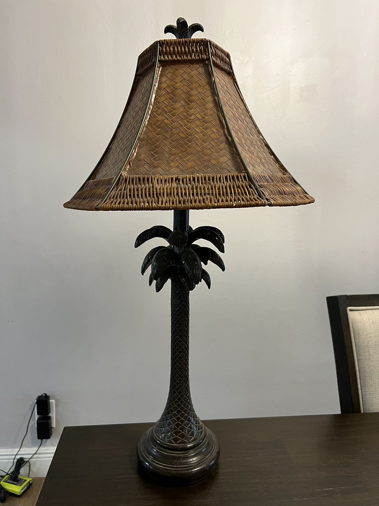Tiki Palm Tree Table Lamp Vintage