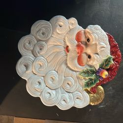 Santa Cookie Plate