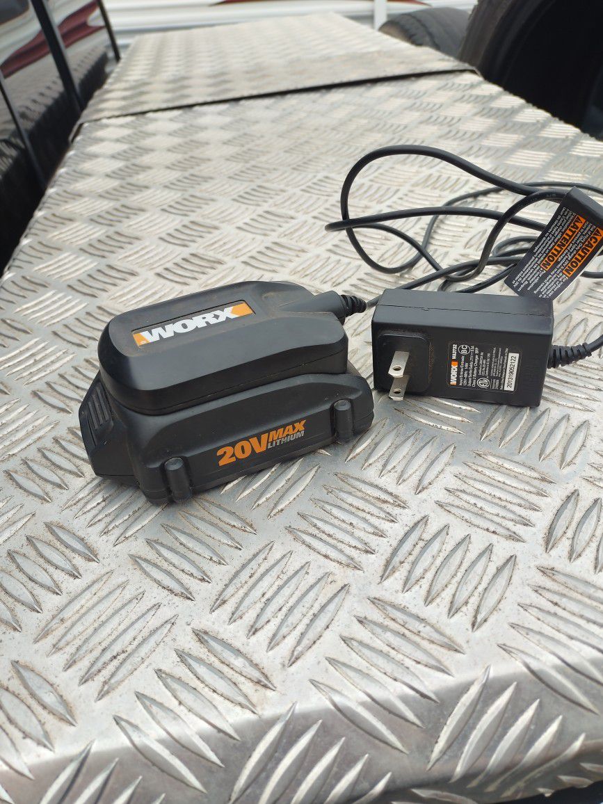 Worx 20v Battery And Charger 