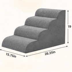 Dog curved washable stairs 4 steps