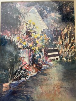Watercolor Los Rios St painting