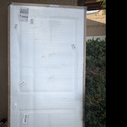 NEW DOOR 36"x80" Raised 2-Panel Square Smooth White Primed Hollow Core Interior Molded Door Slab, NOT Included Hardware, Paintable Interior Door for P