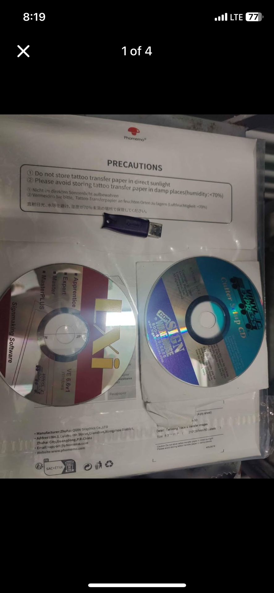 signlab vinyl cutter software w/dongle