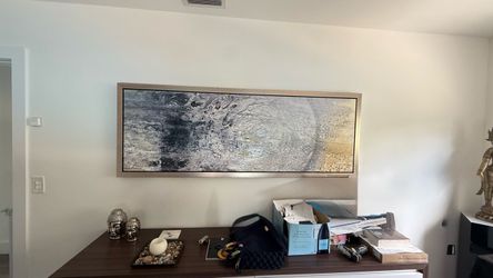 Picture 76”x27”. Silver trame