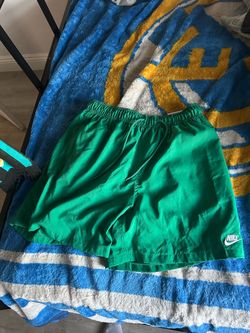 Nike green standard fit above the knee shorts size M
