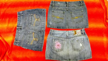 3 Denim Skirts