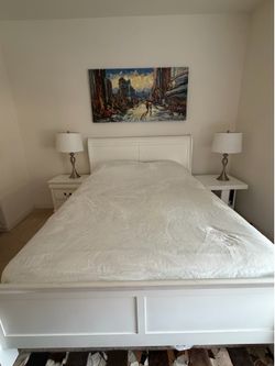 Complete Queen Bed Set - Ashley Furniture Frame, Mattress & Box Spring