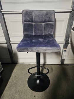 One Grey Adjustable Swivel Stool $35.00