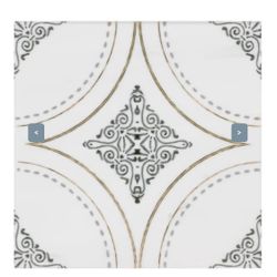 Stone Impressions Ventana Tile Bronze on Carrara