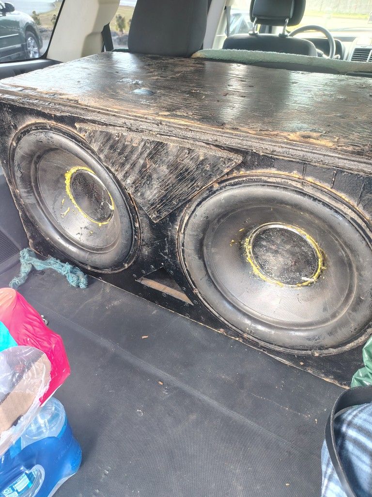 Two 15inch Subwoofers In Box