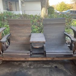 Handmade glider.   Completely Weather Proof Wood 