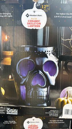 REDUCED!!!! CERAMIC SKELETON LANTERN