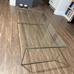 West Elm Streamline Glass Coffee Table