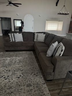 Gray L-Shaped Sectional Sofa