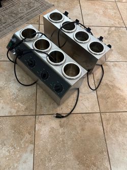 2 electric sauce warmers (holds 4 bottles each)