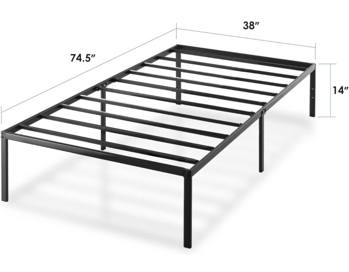 Black Twin Size Platform Bedfeame