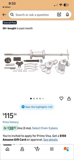 GearWrench Slide Hammer Puller Kit 41700D