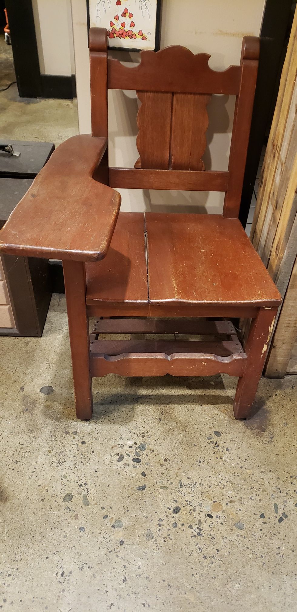 Antique wooden "school chair"