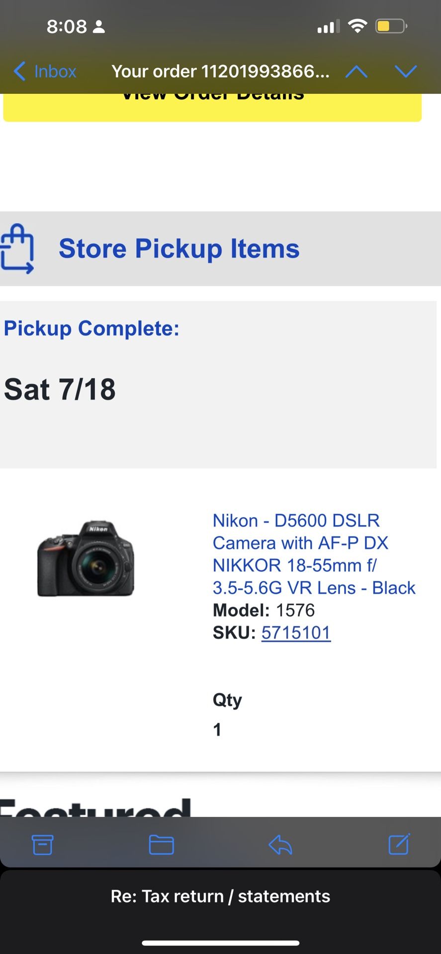 Nikon D5600 DSLR Lens 18/55