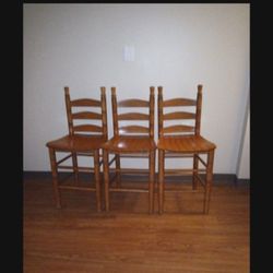 3 Wooden Bar Chairs