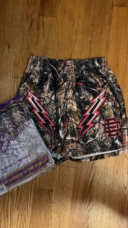 Eric Emmanuel Camo Pink Lighting Shorts Size Medium