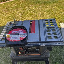 10” Table Saw with new Blade And Unused Dado Blade