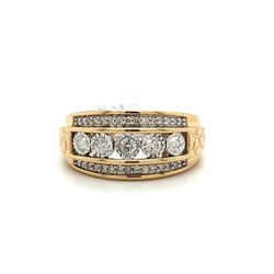 10kt Gold Mens Diamond Ring 5 Starset Diamonds .5ctw Size 9 1/2 7.00grams 165021 4