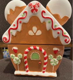 Disney Mickey Mouse Gingerbread House Cookie Jar