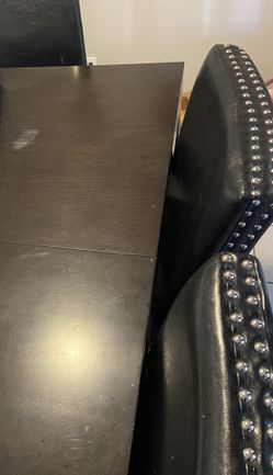 Bonita Mesa De Madera Negra