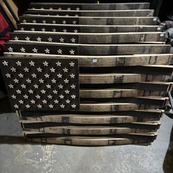 Custom Made Whiskey Barrel Flags