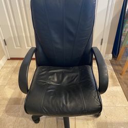 Black Faux Leather Office Chair