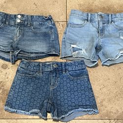 Girls Abercrombie Kids Mid Rise Denim Shorts Bundle (3) Size 9/10
