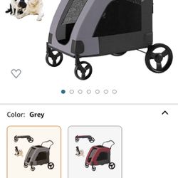 NEW IN BOX Large Pet Stroller Grey - Holds Up To 132lbs 