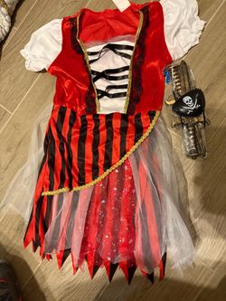 Girl Pirate Costume Dress Medium Renaissance / Halloween Disfraz de Pirata Vestido Niña Mediano